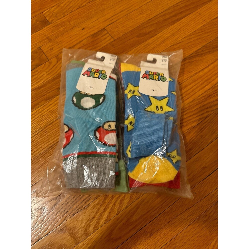 Super Mario Crew Socks- comes with 4 pairs of socks
